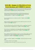 SEM 580   Bundled Exam Questions WITH  CORRECT Answers