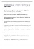 SAGE 50 FINAL REVIEW QUESTIONS & ANSWERS