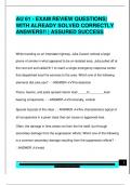 AU 61 - EXAM REVIEW QUESTIONS&vert;  WITH ALREADY SOLVED CORRECTLY  ANSWERS&excl;&excl; &vert; ASSURED SUCCESS 