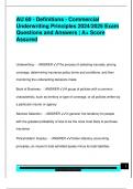 AU 60 - Definitions - Commercial  Underwriting Principles 2024&sol;2025 Exam  Questions and Answers &vert; A&plus; Score  Assured 