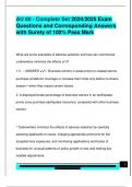 AU 60 - Complete Set 2024&sol;2025 Exam  Questions and Corresponding Answers  with Surety of 100&percnt; Pass Mark