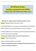 NR548 &sol; NR 548  Exam Weeks 1 Psychiatric Assessment for the PMHNP Complete Guide with Questions and Verified Answers&vert; 100&percnt; Correct- Chamberlain