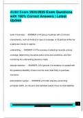 AU60 Exam 2024&sol;2025 Exam Questions  with 100&percnt; Correct Answers &vert; Latest  Update 