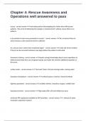 Chapter 4&colon; Rescue Awareness and Operations well answered to pass