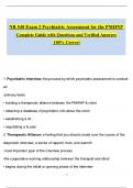 NR548 &sol; NR 548 Exam 2 Psychiatric Assessment for the PMHNP Complete Guide with Questions and Verified Answers&vert; 100&percnt; Correct- Chamberlain