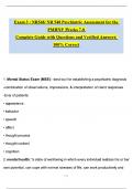 Exam 3 &colon; NR548&sol; NR 548 &lpar;NEW Update 2025 &sol; 2026&rpar; Psychiatric Assessment for the PMHNP &vert;Weeks 7-8 &vert; Complete Guide with Questions and Verified Answers&vert; 100&percnt; Correct- Chamberlain