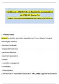 Final Exam &colon; NR548&sol; NR 548 &lpar;NEW Update 2025 &sol; 2026&rpar; Psychiatric Assessment for the PMHNP &vert;Weeks 7-8 &vert; Complete Guide with Questions and Verified Answers&vert; 100&percnt; Correct- Chamberlain