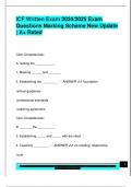 ICF Written Exam 2024&sol;2025 Exam  Questions Marking Scheme New Update  &vert; A&plus; Rated 