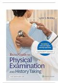 Test bank: bates' guide to physical examination and history taking , 13th edition by bickley - chapters 1-27, 9781975210533 | rationals included