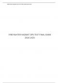FIREFIGHTER HAZMAT OPS TEST FINAL EXAM  QUESTIONS & ANSWERS&excl; 100&percnt; CORRECT ANSWERS
