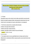 NURS 521 Pharmacology module 10 quiz EXAM &lpar;Latest 2025 &sol; 2026 Updated&rpar;&vert; Complete Review Questions and Verified Answers &vert; 100&percnt; Correct &vert; Grade A&plus;