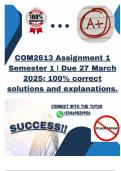 COM2613 Assignment 1 Semester 1 &vert; Due 27 March 2025&semi; 100&percnt; correct solutions and explanations&period;