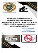 LCP4805 Assignment 1 (COMPLETE ANSWERS) Semester 1 2025 - DUE 27 March 2025