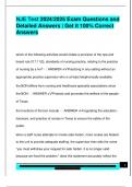 NJE Test 2024&sol;2025 Exam Questions and  Detailed Answers &vert; Get it 100&percnt; Correct  Answers 