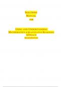 SOLUTIONS MANUAL FOR USING AND UNDERSTANDING MATHEMATICS A QUANTITATIVE REASONING APPROACH EIGHTH EDITION