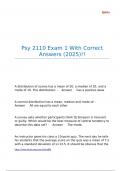 Psy 2110 Exam 1 With Correct Answers &lpar;2025&rpar;&excl;&excl;