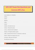 SPC 1017 Exam One Questions and Answers 100&percnt; Pass