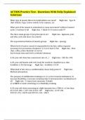 ACTION Practice Test - Questions With Fully Explained Solutions