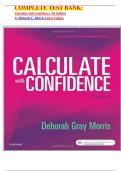 COMPLETE TEST BANK&colon; Calculate with Confidence 7th Edition by Deborah C&period; Morris Latest Update&period;