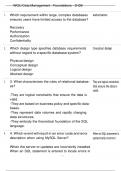 WGU C175&sol;D426 DATA MANAGEMENT FOUNDATIONS OA EXAM ACTUAL EXAM 2 LATEST VERSIONS 300 QUESTIONS AND CORRECT DETAILED ANSWERS WITH RATIONALES &lpar;100&percnt; CORRECT AND VERIFIED ANSWERS&rpar;&vert;ALREADY GRADED A&plus;