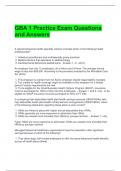 GBA 1 Practice Exam Questions and Answers 