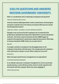 D351 PA QUESTIONS AND ANSWERS  WESTERN GOVERNORS&rsquo; UNIVERSITY&period; 