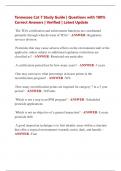 Tennessee Cat 7 Study Guide &vert; Questions with 100&percnt;  Correct Answers &vert; Verified &vert; Latest Update