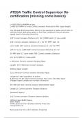 ATSSA Traffic Control Supervisor Re-certification &lpar;missing some basics&rpar; exam with 100&percnt; correct answers 2025
