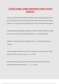AAMA Study guide Questions with Correct  Answers