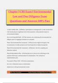 Chapter 3 CRI Exam I Environmental Law and Due Diligence Exam Questions and Answers 100&percnt; Pass