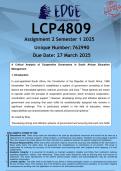 LCP4809 Assignment 2 ANSWERS&rpar; Semester 1 2025 - DISTINCTION GUARANTEED