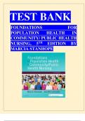 TEST BANK FOUNDATIONS FOR POPULATION HEALTH IN COMMUNITY&sol; PUBLIC HEALTH NURSING&comma; 5TH EDITION BY MARCIA STANHOPE