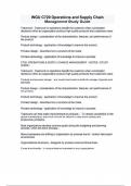 WGU C720 Operations and Supply Chain Management Study Guide