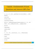 Copado - Fundamentals II Exam Questions and Answers 100&percnt; Pass