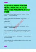 irrigation exam REVIEW QUESTIONS WITH 100&percnt; UPDATED ANSWERS&period;GET A PASS