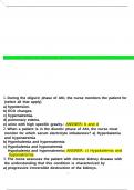 NURS 2040 MEDICAL SURGICAL NURSING &vert;&vert; EXAM 3 PRACTICE QUESTIONS