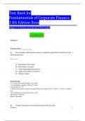 Test Bank for Fundamentals of Corporate Finance&comma; 13th Edition Ross &vert;&vert;All Chapter &lpar; 1-27 &rpar; A&plus;