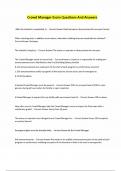 Crowd Manager Exam Questions And Answers