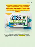 BIO-CHEM MODULE 5 2025&vert; BRAND NEW  ACTUAL EXAM WITH 100&percnt; VERIFIED  QUESTIONS AND CORRECT SOLUTIONS&vert;  GUARANTEED VALUE PACK&vert; ACE YOUR  GRADES&period; 