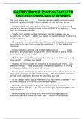 GA DMV Permit Practice Test &vert;170 Complete Questions & Answers