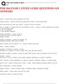 PNR 104 EXAM 1 STUDY GUIDE QUESTIONS AND ANSWERS