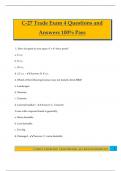 C-27 Trade Exam 4 Questions and Answers 100&percnt; Pass