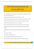 C-27 Trade Exam Questions and Answers 100&percnt; Pass