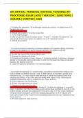 ATI CRITICAL THINKING &sol;CRITICAL THINKING ATI PROCTORED EXAM LATEST VERSION &vert; QUESTIONS &vert; AGRADE &vert; VERIFIED &vert; 2025