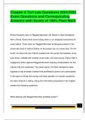 Chapter 6 Tort Law Questions 2024&sol;2025  Exam Questions and Corresponding  Answers with Surety of 100&percnt; Pass Mark