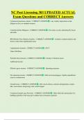 NC Post Licensing 303 UPDATED ACTUAL   Exam Questions and CORRECT Answers 