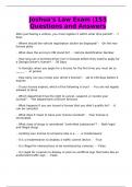 Joshua's Law Exam &vert;153 Questions and Answers