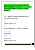 Edexcel A-Level Economics Theme 3  2024&sol;2025 Exam Questions and Answers  100&percnt; Guaranteed Success &vert; Already  Rated A&plus; 