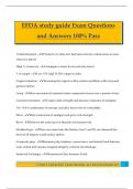 EFDA study guide Exam Questions and Answers 100&percnt; Pass