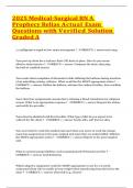 2025 Medical-Surgical RN A Prophecy Relias Actual Exam Questions with Verified Solution Graded A